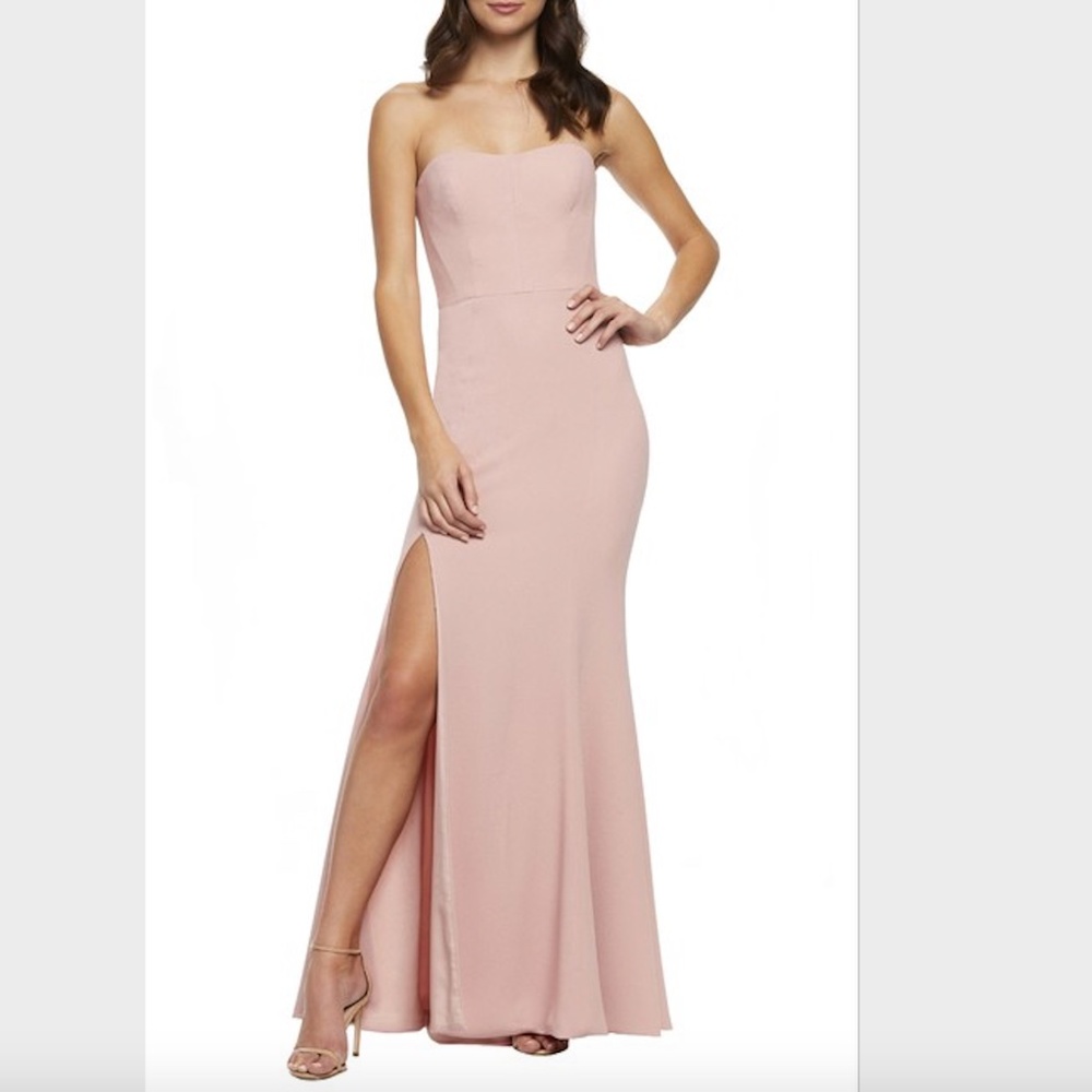 Ellen Strapless Gown - Blush Pink